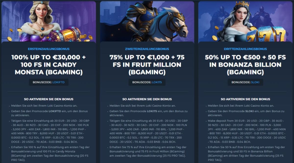 Loki Casino Bonus – Bedingungen und Umsatzvorgaben erklärt image 1
